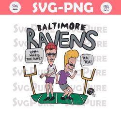 Beavis And Butt Head Baltimore Ravens SVG