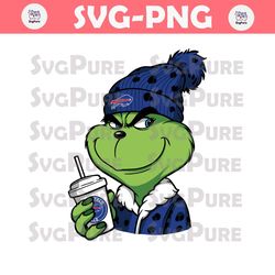Grinch Buffalo Bills Logo SVG Digital Download