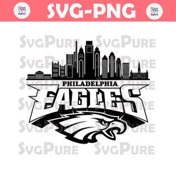 Philadelphia Eagles Skyline SVG Digital Download