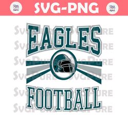 Retro Eagles Football Helmet SVG Digital Download