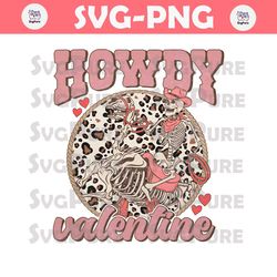 Howdy Valentine Skeleton Cowboy PNG