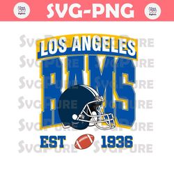 Los Angeles Rams Est 1936 Football Helmet SVG