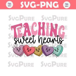 Cute Teaching Sweet Hearts Valentines SVG