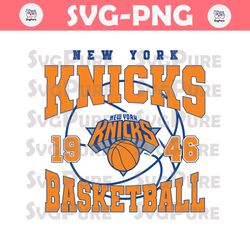 Vintage New York Knicks 1946 Basketball Svg