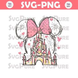 Retro Minnie Valentine Magic Castle SVG