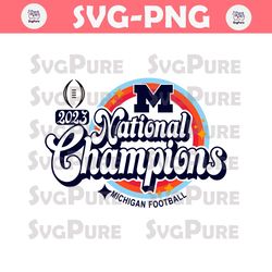 Retro National Champions Michigan Football SVG