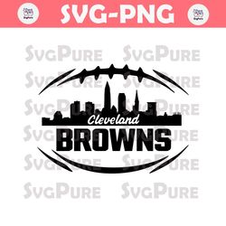 Cleveland Browns Skyline Football Svg Digital Download