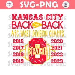 Kansas City Back To Back AFC West Division Champs Svg