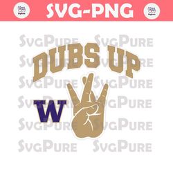 NCAA Washington Football Dubs Up SVG
