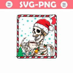Dead Inside Skeleton Christmas Coffee SVG