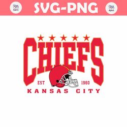 Kansas City Chiefs 1960 Helmet Stars Svg Digital Download