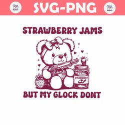 Gun Meme Strawberry Jams But My Glock Dont SVG