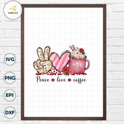 Peace love coffe PNG file