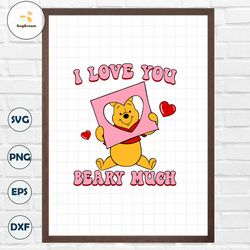 Cute Winnie The Pooh Friends Valentine PNG, Pooh Friends Png