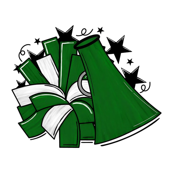 Cheerleading Design PNG Digital Download Files | Inspire Uplift
