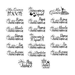 mis quince bundle svg digital download files