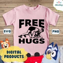 Free Hugs svg, Wrestling svg, Wrestle svg - Cuttable and Printable Digital Downloads