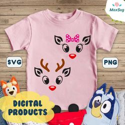 Rudolph The Red Nosed Reindeer SVG, Christmas Reindeer svg, Rudolph Face Svg, Rudolph Reindeer Cut Files, Cricut, Silhou