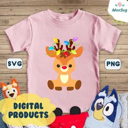 INSTANT Download. Cute Christmas reindeer svg cut files and clip art. Personal and commercial use