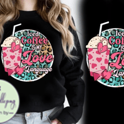 iced coffee love language valentine png design 74