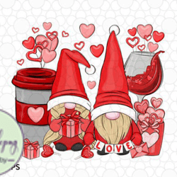 gnome love coffee valentines day svg design 105