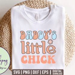 daddys little chick - retro easter svg design 057