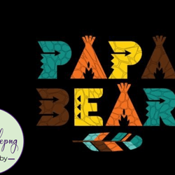 papa bear indian feather tent svg design 97