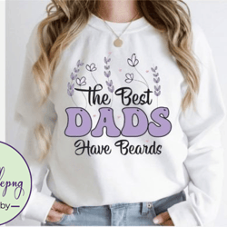 the best dads have beards retro svg design 130