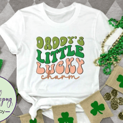 daddys little lucky charm retro svg design 50