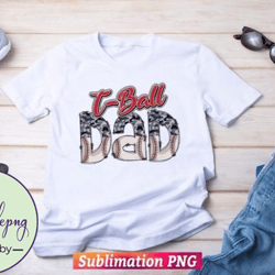 t-ball dad camo leopard cowhide baseball design 142