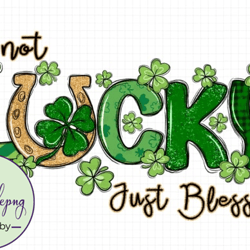 not lucky just blessed png design 27