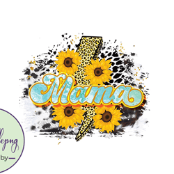 mama sunflower leopard mothers day png design 56