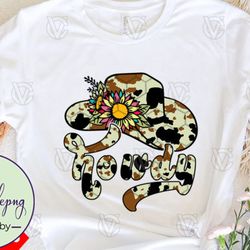 howdy cowhide cowboy hat western png design 132