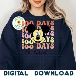 100 days of schol mickey png svg, 100 Days Of School Png