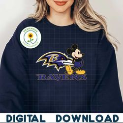 Mickey Football Baltimore Ravens Logo SVG