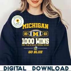 Michigan 1000 Wins First Team In College Football History SVG