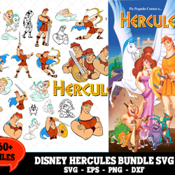60 Files Disney Hercules Bundle Svg, Disney Svg, Hercules Svg