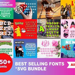350 Best Selling Fonts Bundle, Trending Svg, Best Selling Svg