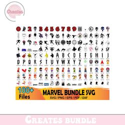 100 Marvel Bundle Svg, Spider Man Svg, Spiderman Bundle Svg