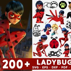200 Ladybug Design Bundle SVG