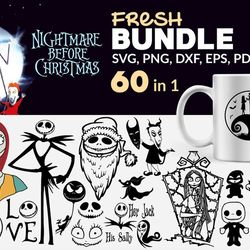 60 Nightmare Before Christmas Bundle SVG