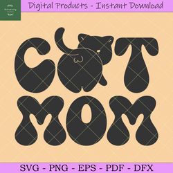 Retro Cat Mom SVG Sublimation Tshirt