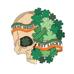 dead inside but lucky skull png