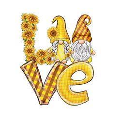 love gnomes sunflower sublimation png