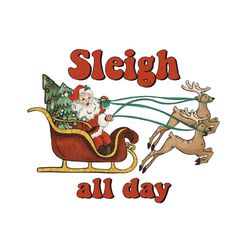sleigh all day santa christmas png