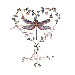 faith hope love dragonfly heart png