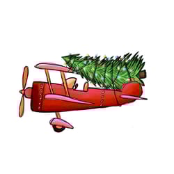 christmas tree on plane png