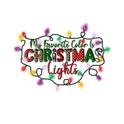 my favorite color is christmas light png