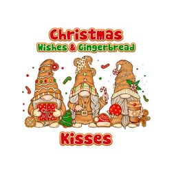 christmas wishes gingerbread kisses png