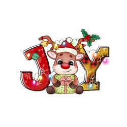joy christmas reindeer sublimation